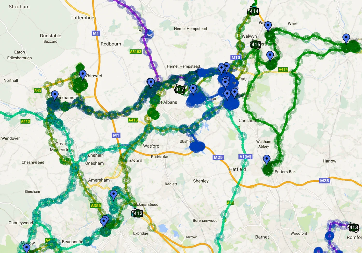 Google maps asset tracking